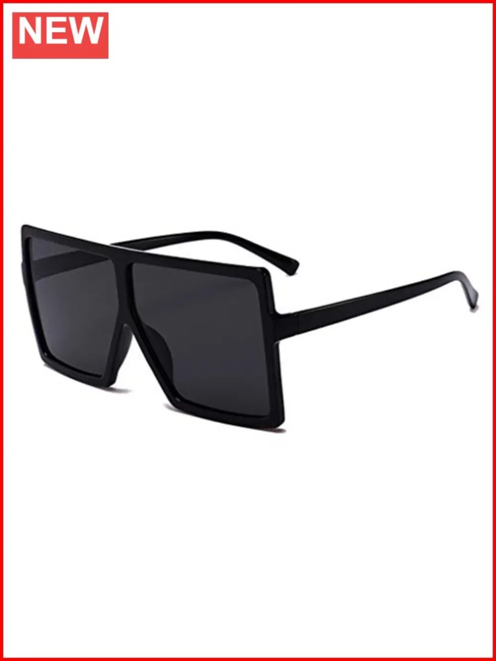 Oversized Square Sunglasses Flat Top Fashion Shades UV Protection